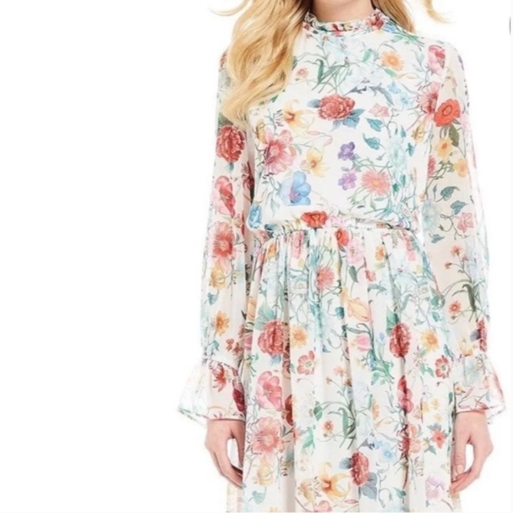 NWT, XL, Long-Sleeve Floral Dress